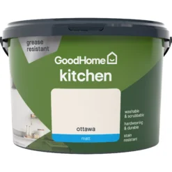 GoodHome Kitchen Ottawa Matt Emulsion Paint, 2.5L -Trade Points goodhome kitchen ottawa matt emulsion paint 2 5l3663602404606 02c