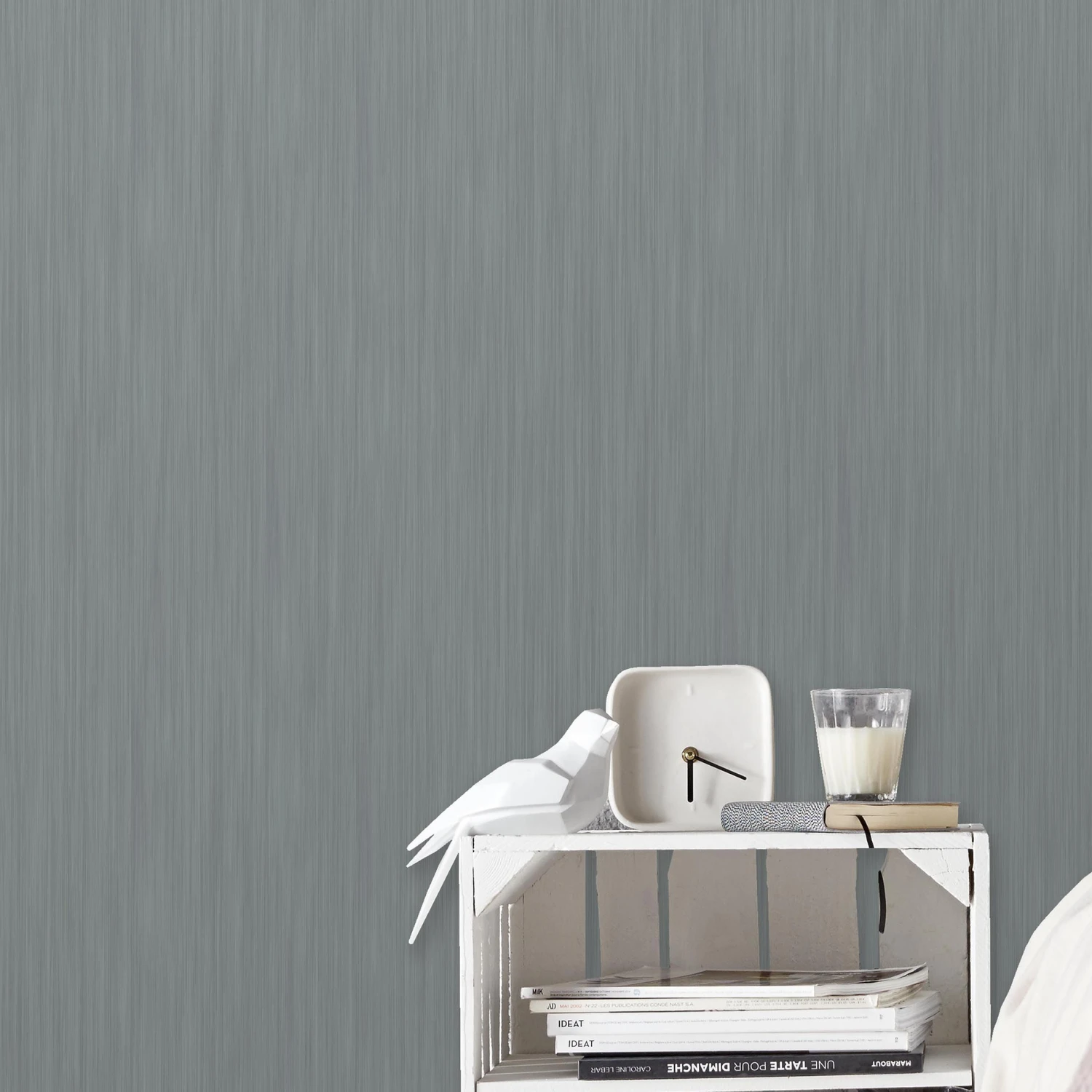 GoodHome Lery Dark Grey Pleated Glitter Effect Textured Wallpaper 5 GoodHome Lery Dark Grey Pleated Glitter Effect Textured Wallpaper - Image 3