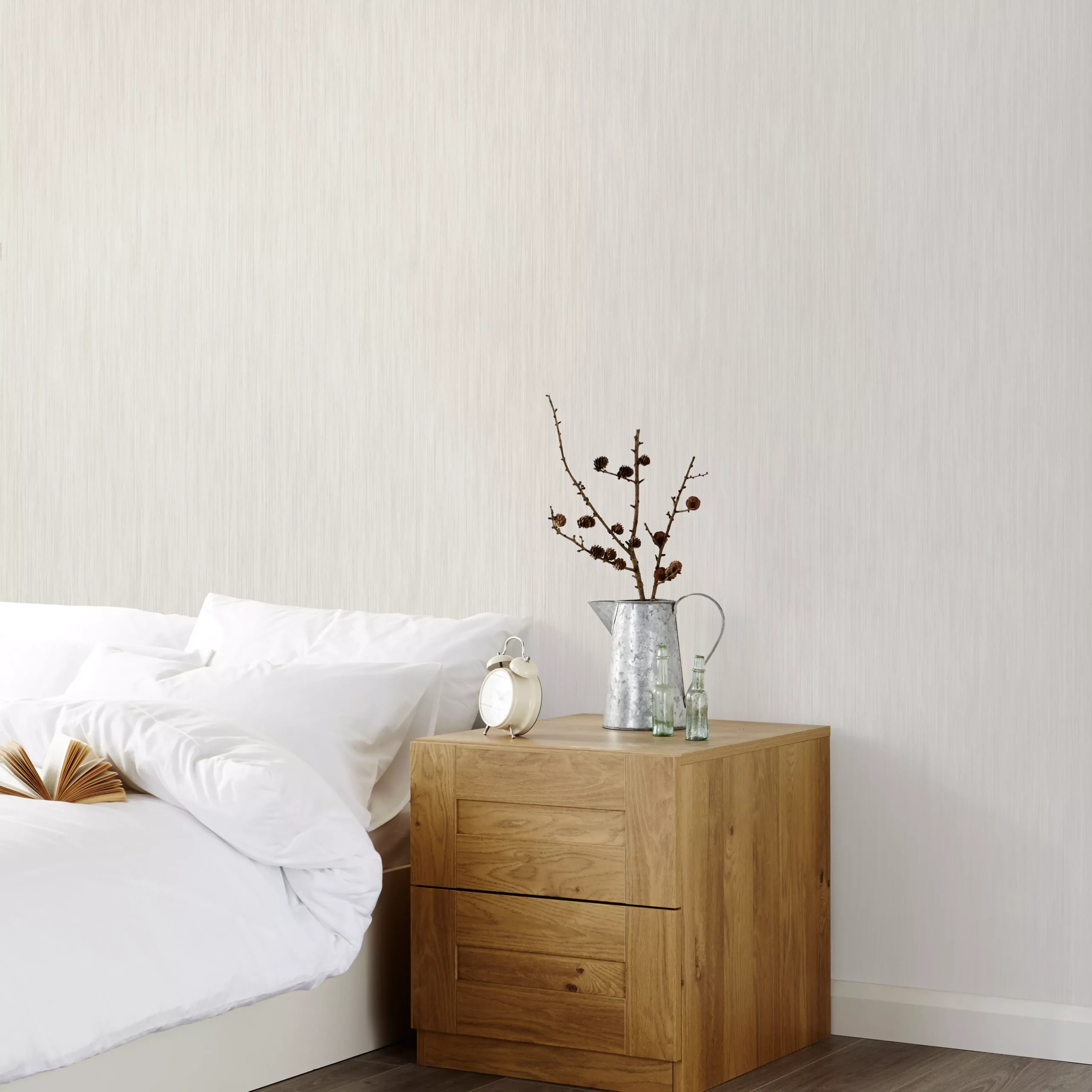 GoodHome Lery Light Beige Pleated Glitter Effect Textured Wallpaper 5 GoodHome Lery Light Beige Pleated Glitter Effect Textured Wallpaper - Image 3