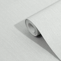 GoodHome Lery Light Grey Pleated Glitter Effect Textured Wallpaper