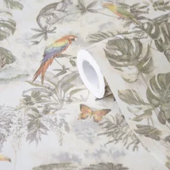 GoodHome Lipia Multicolour Jungle Glitter & Mica Effect Textured Wallpaper