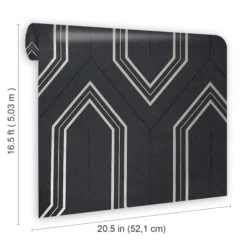 GoodHome Lisle Charcoal Geometric Metallic Effect Textured Wallpaper -Trade Points goodhome lisle charcoal geometric metallic effect textured wallpaper5059340410432 02t