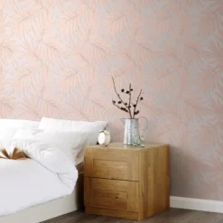 GoodHome Loroco Beige & Pink Leaves Metallic Effect Textured Wallpaper 9 GoodHome Loroco Beige & Pink Leaves Metallic Effect Textured Wallpaper -Trade Points goodhome loroco beige pink leaves metallic effect textured wallpaper3663602561101 01i bq