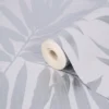 GoodHome Loroco Grey Leaves Silver Effect Textured Wallpaper -Trade Points goodhome loroco grey leaves silver effect textured wallpaper3663602561118 36c bq