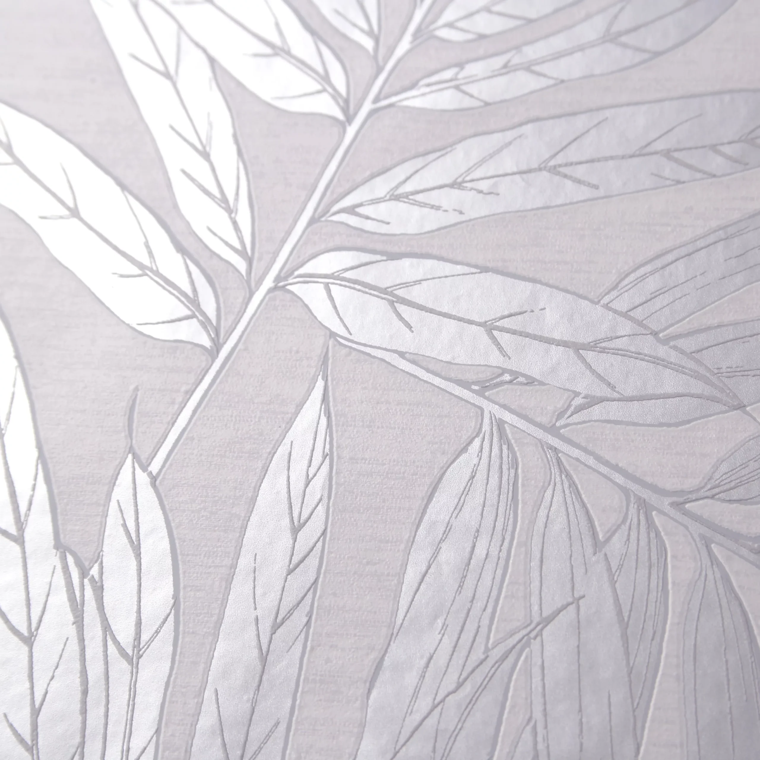 GoodHome Loroco Grey Leaves Silver Effect Textured Wallpaper 5 GoodHome Loroco Grey Leaves Silver Effect Textured Wallpaper - Image 3
