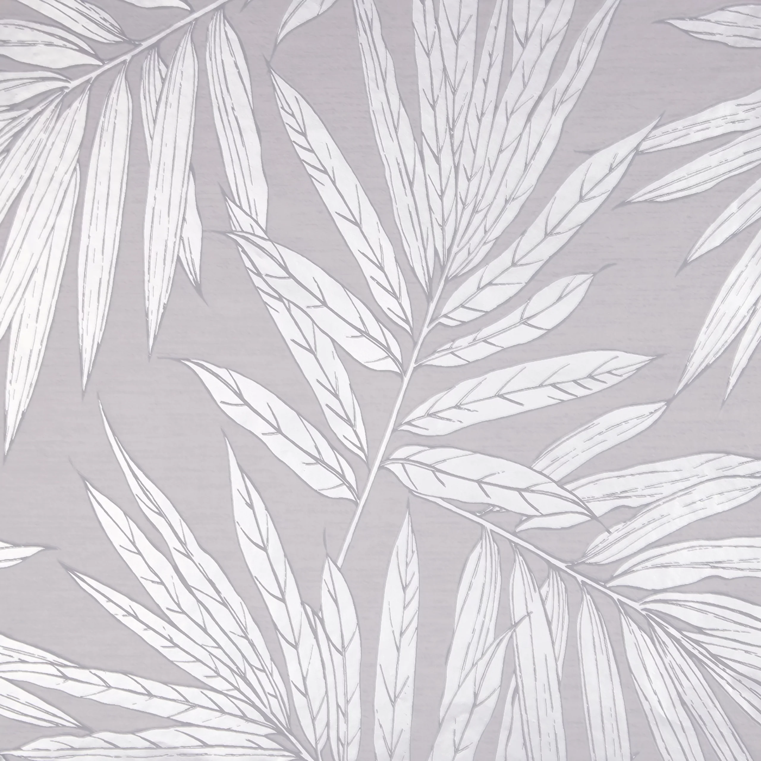 GoodHome Loroco Grey Leaves Silver Effect Textured Wallpaper 4 GoodHome Loroco Grey Leaves Silver Effect Textured Wallpaper - Image 2