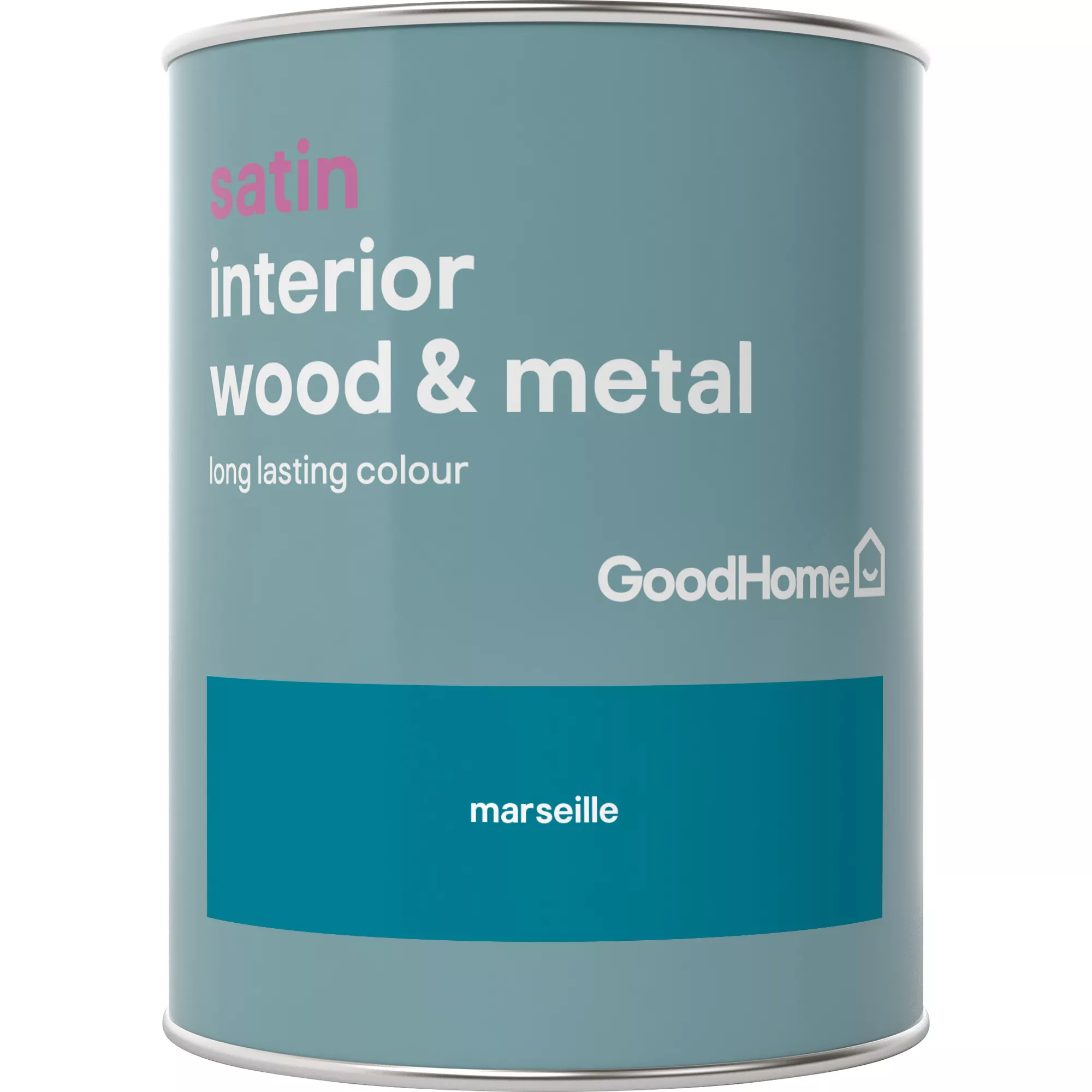 GoodHome Marseille Satin Metal & Wood Paint, 750ml 4 GoodHome Marseille Satin Metal & Wood Paint, 750ml - Image 2