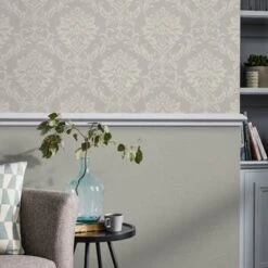 GoodHome Mire Beige Damask Woven Effect Textured Wallpaper 9 GoodHome Mire Beige Damask Woven Effect Textured Wallpaper -Trade Points goodhome mire beige damask woven effect textured wallpaper3663602559870 01i bq
