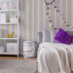 GoodHome Multi Striped Design Smooth Wallpaper -Trade Points goodhome multi striped design smooth wallpaper5059340446530 02i