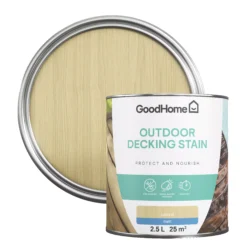 GoodHome Natural Matt Quick Dry Decking Wood Stain, 2.5L
