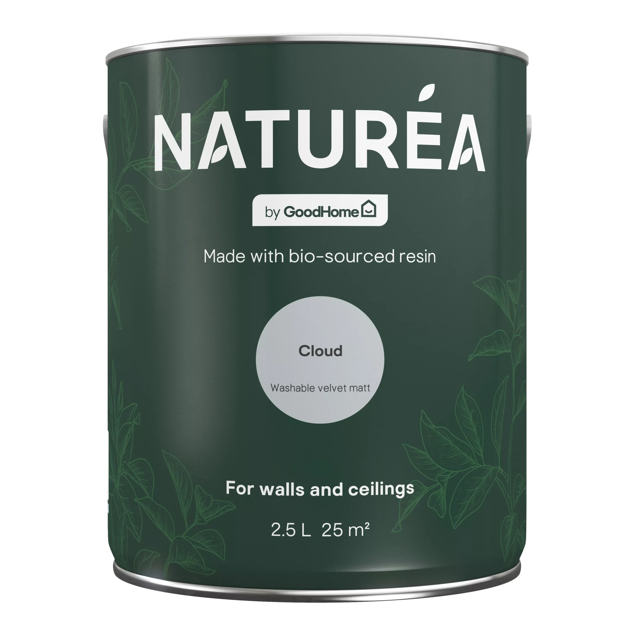 GoodHome Naturéa Cloud Velvet Matt Emulsion Paint, 2.5L 4 GoodHome Naturéa Cloud Velvet Matt Emulsion Paint, 2.5L - Image 2