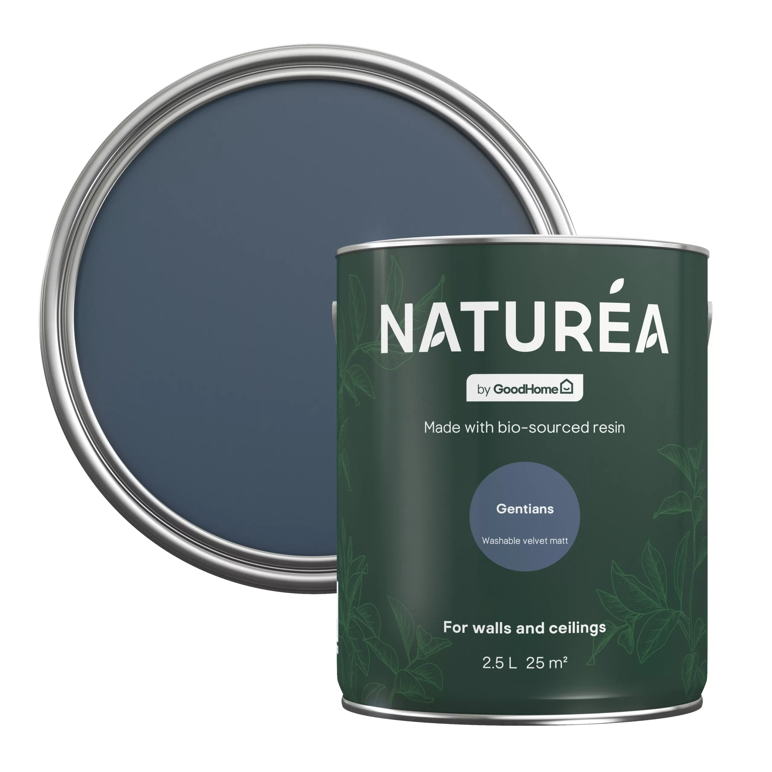 GoodHome Naturéa Gentians Velvet Matt Emulsion Paint, 2.5L 3 GoodHome Naturéa Gentians Velvet Matt Emulsion Paint, 2.5L