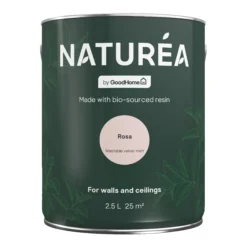 GoodHome Naturéa Rosa Velvet Matt Emulsion Paint, 2.5L -Trade Points goodhome naturea rosa velvet matt emulsion paint 2 5l5059340274027 02c
