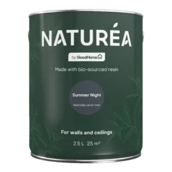 GoodHome Naturéa Summer Night Velvet Matt Emulsion Paint, 2.5L -Trade Points goodhome naturea summer night velvet matt emulsion paint 2 5l5059340274126 02c