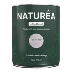 GoodHome Naturéa Sweet Pea Velvet Matt Emulsion Paint, 2.5L -Trade Points goodhome naturea sweet pea velvet matt emulsion paint 2 5l5059340274010 02c