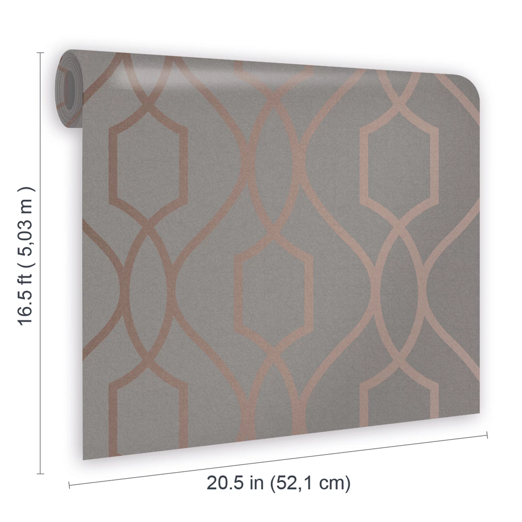 GoodHome Newland Grey Geometric Metallic Effect Smooth Wallpaper 8 GoodHome Newland Grey Geometric Metallic Effect Smooth Wallpaper - Image 6