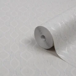 GoodHome Nitida Beige Art Deco Glitter Effect Textured Wallpaper