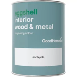 GoodHome North Pole Eggshell Metal & Wood Paint, 750ml 5 GoodHome North Pole Eggshell Metal & Wood Paint, 750ml -Trade Points goodhome north pole eggshell metal wood paint 750ml5036581059064 02c BQ