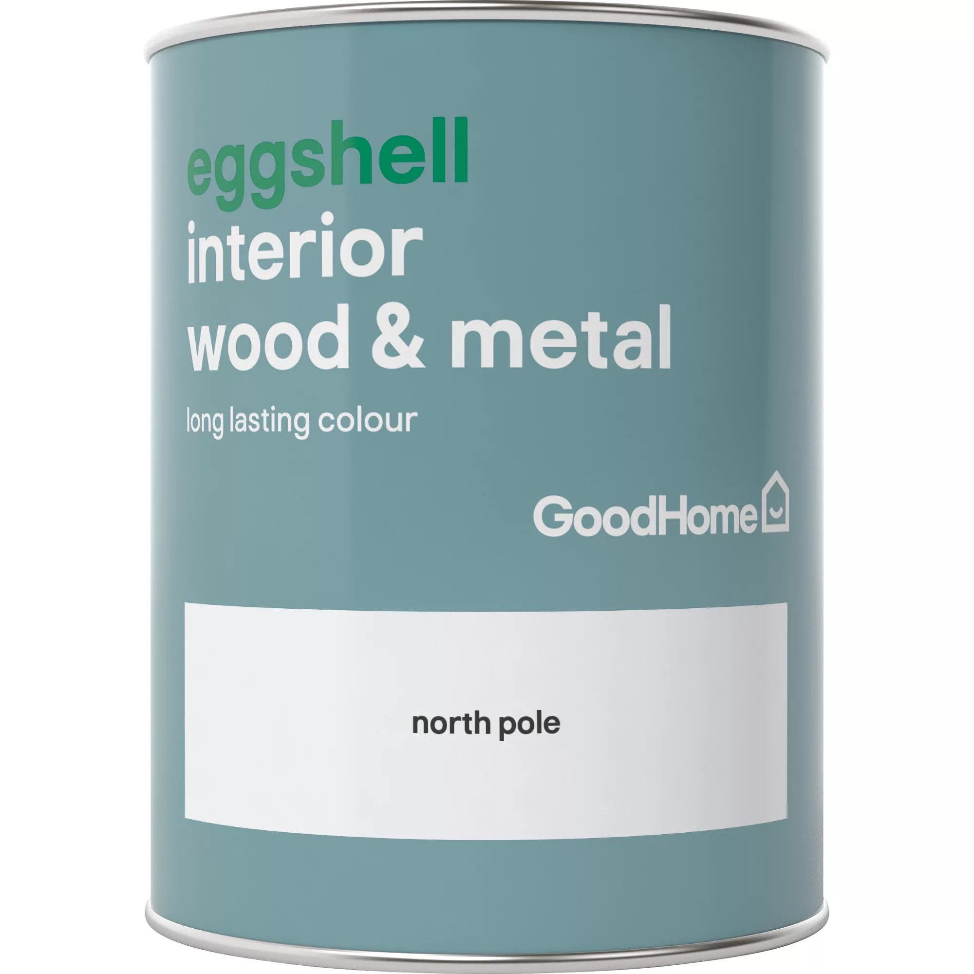 GoodHome North Pole Eggshell Metal & Wood Paint, 750ml 4 GoodHome North Pole Eggshell Metal & Wood Paint, 750ml - Image 2