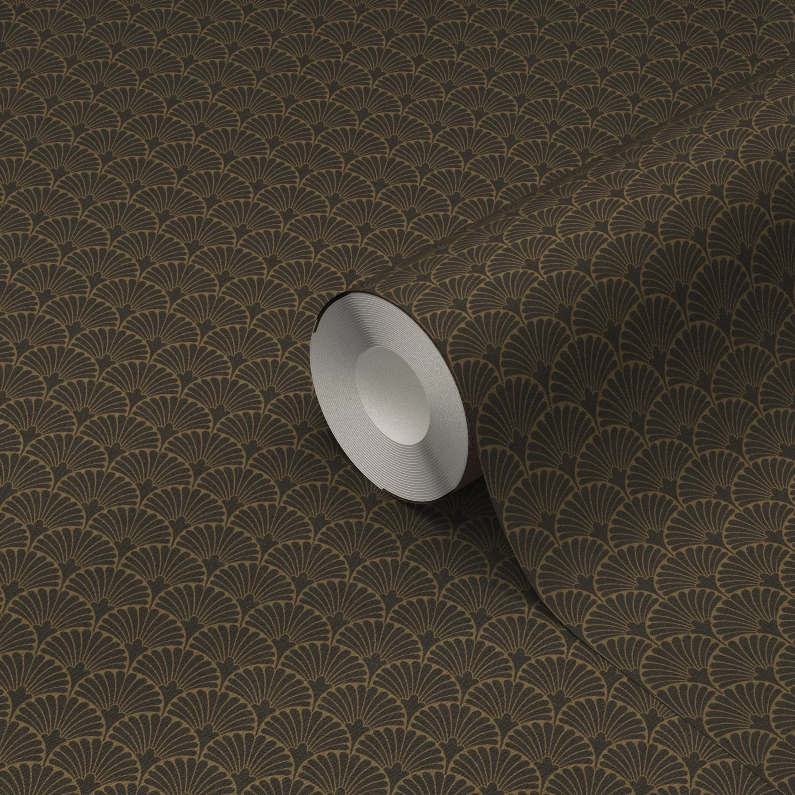 GoodHome Nosea Black Art Deco Fabric Effect Textured Wallpaper 3 GoodHome Nosea Black Art Deco Fabric Effect Textured Wallpaper