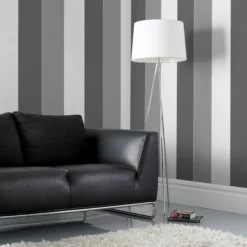 GoodHome Okere Grey & White Striped Textured Wallpaper 7 GoodHome Okere Grey & White Striped Textured Wallpaper -Trade Points goodhome okere grey white striped textured wallpaper5059340487663 01i