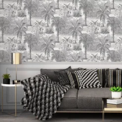 GoodHome Onyk Grey Jungle Textured Wallpaper 9 GoodHome Onyk Grey Jungle Textured Wallpaper -Trade Points goodhome onyk grey jungle textured wallpaper5059340409924 01i