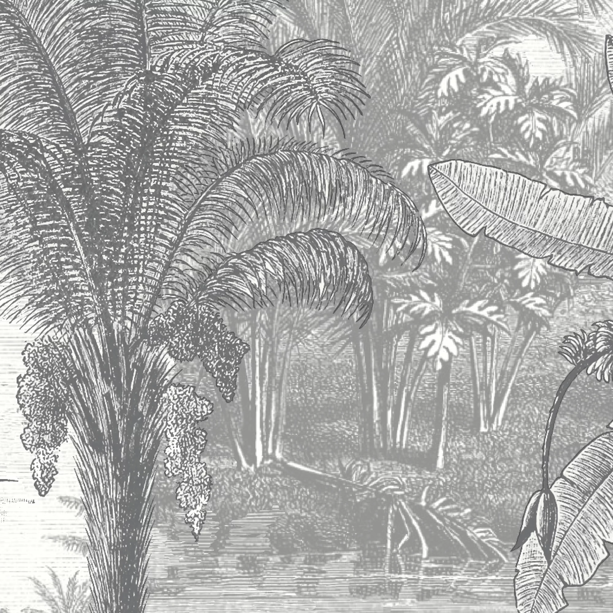 GoodHome Onyk Grey Jungle Textured Wallpaper 5 GoodHome Onyk Grey Jungle Textured Wallpaper - Image 3