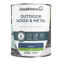 GoodHome Outdoor Bandol Satinwood Multi-surface Paint, 750ml -Trade Points goodhome outdoor bandol satinwood multi surface paint 750ml5059340296876 02c