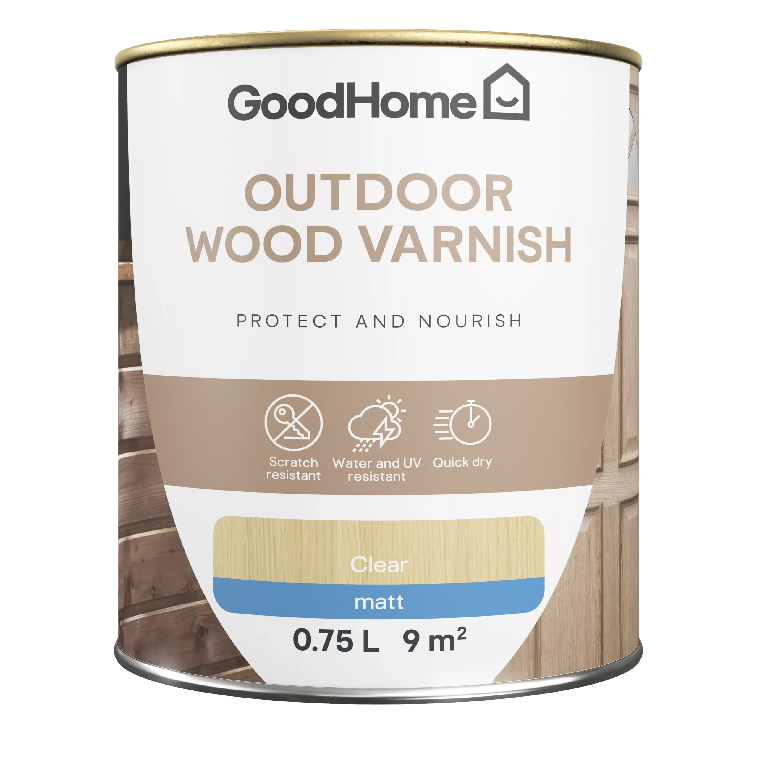 GoodHome Outdoor Clear Matt Varnish, 750ml 4 GoodHome Outdoor Clear Matt Varnish, 750ml - Image 2