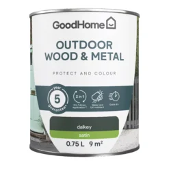GoodHome Outdoor Dalkey Satinwood Multi-surface Paint, 750ml -Trade Points goodhome outdoor dalkey satinwood multi surface paint 750ml5059340296913 02c