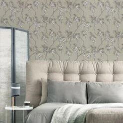 GoodHome Owletts Grey & Sage Floral Metallic Effect Textured Wallpaper 14 GoodHome Owletts Grey & Sage Floral Metallic Effect Textured Wallpaper -Trade Points goodhome owletts grey sage floral metallic effect textured wallpaper5059340410715 21i