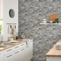GoodHome Pernay Grey Brick Glitter Effect Textured Wallpaper 14 GoodHome Pernay Grey Brick Glitter Effect Textured Wallpaper -Trade Points goodhome pernay grey brick glitter effect textured wallpaper3663602559672 01i bq