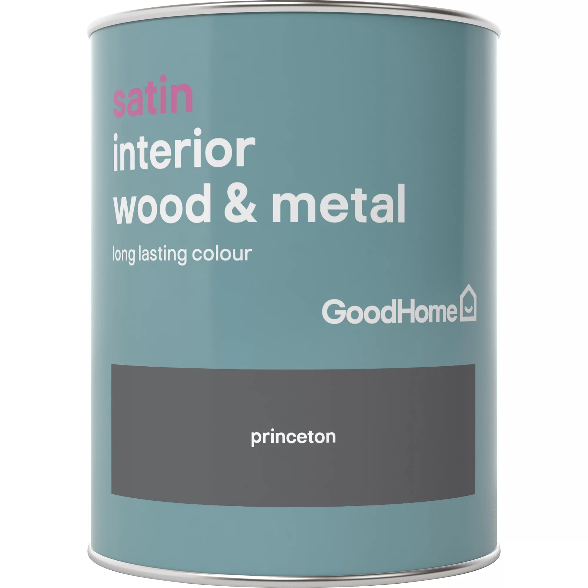 GoodHome Princeton Satin Metal & Wood Paint, 750ml 4 GoodHome Princeton Satin Metal & Wood Paint, 750ml - Image 2
