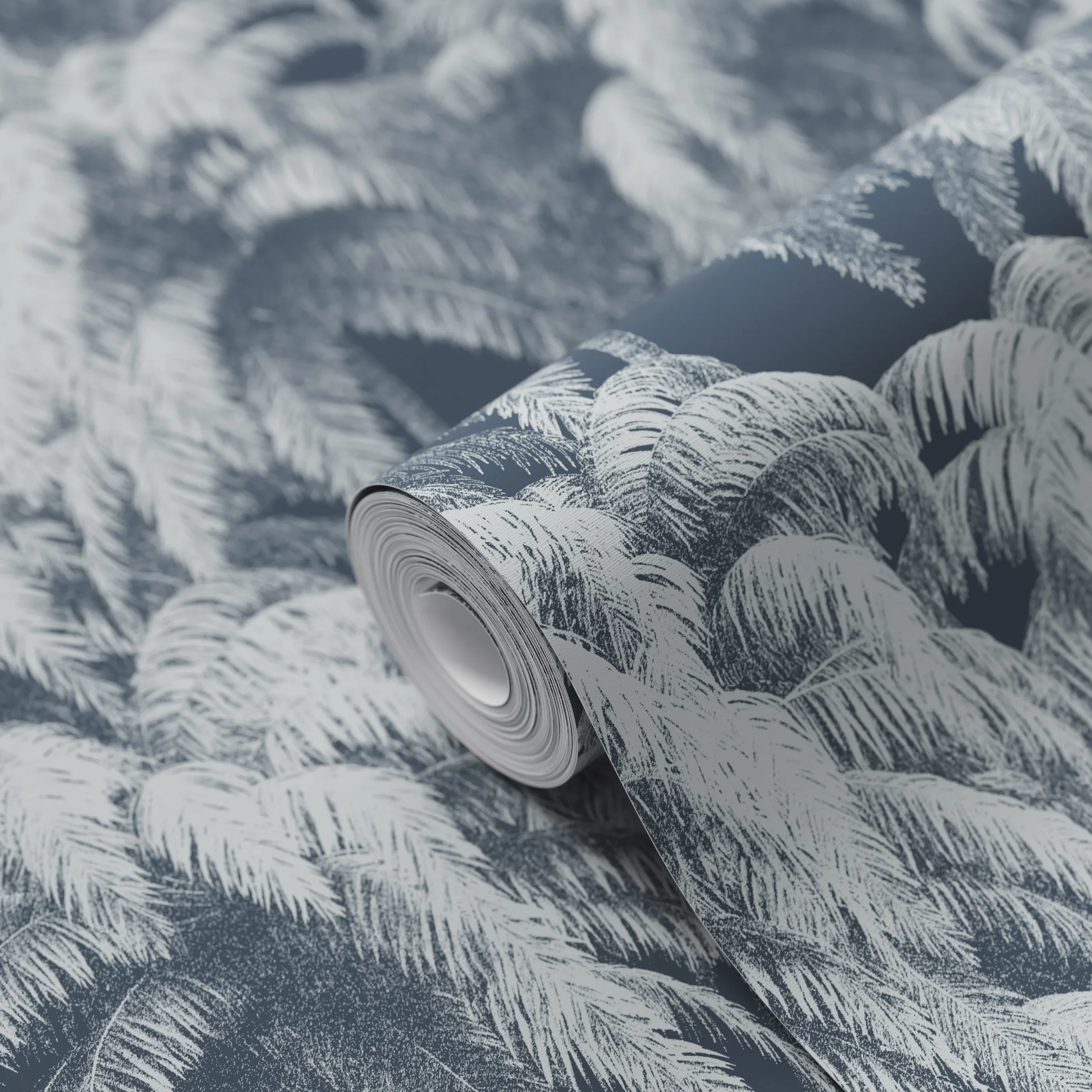 GoodHome Pumpe Blue Palm Trees Textured Wallpaper 3 GoodHome Pumpe Blue Palm Trees Textured Wallpaper