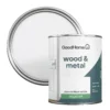 GoodHome Pure Brilliant White Eggshell Metal & Wood Paint, 750ml