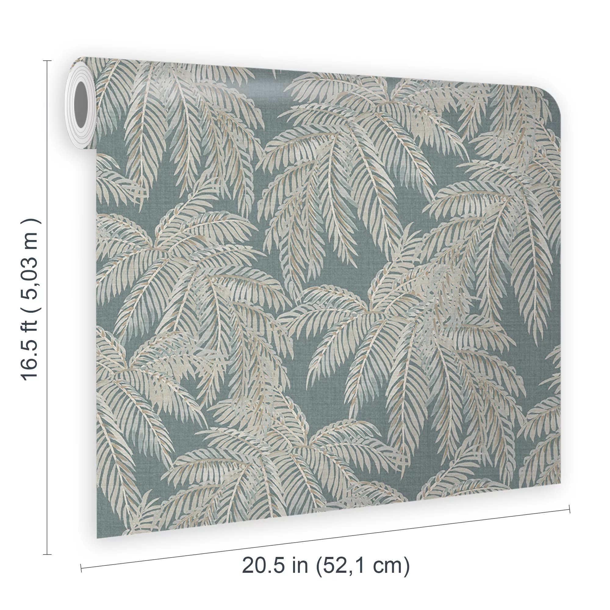 GoodHome Pyroo Sage Palm Trees Textured Wallpaper 7 GoodHome Pyroo Sage Palm Trees Textured Wallpaper - Image 5