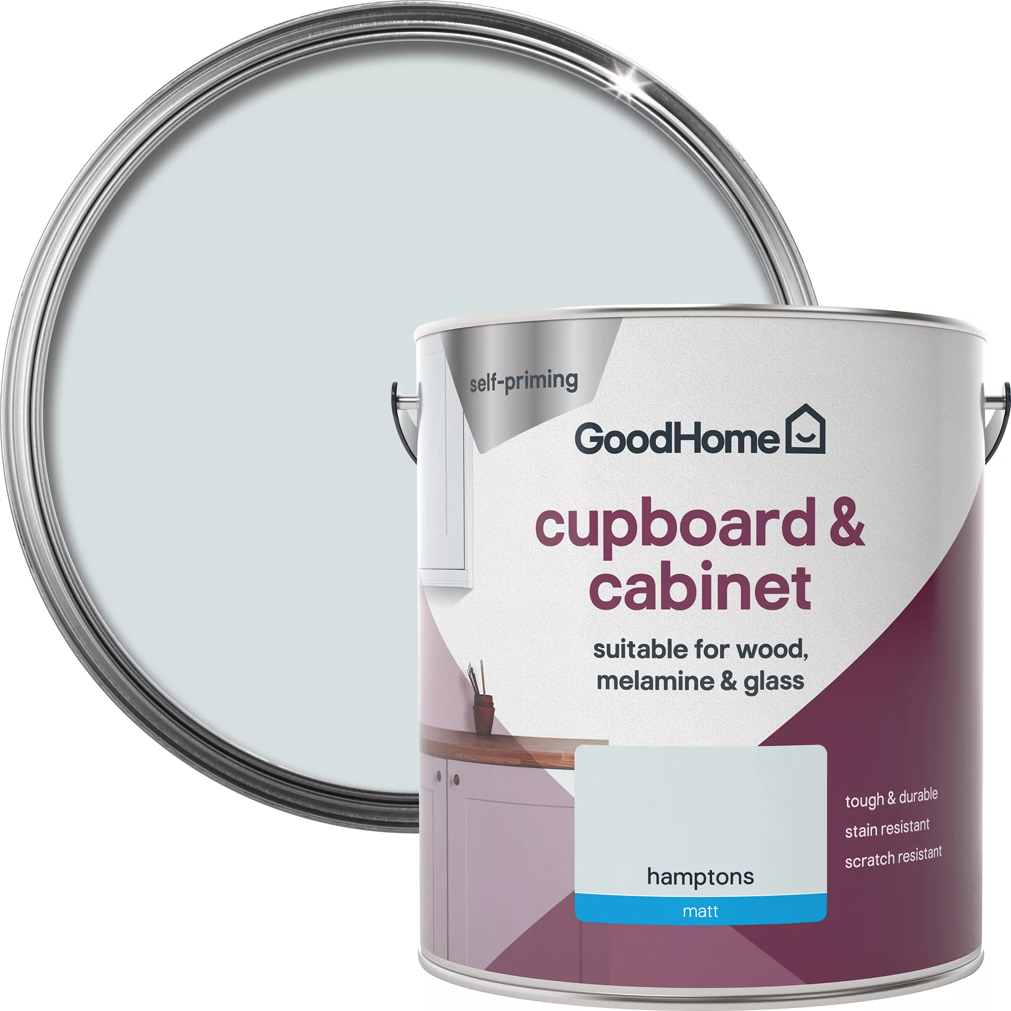 GoodHome Renovation Hamptons Matt Cupboard & Cabinet Paint, 2L 3 GoodHome Renovation Hamptons Matt Cupboard & Cabinet Paint, 2L