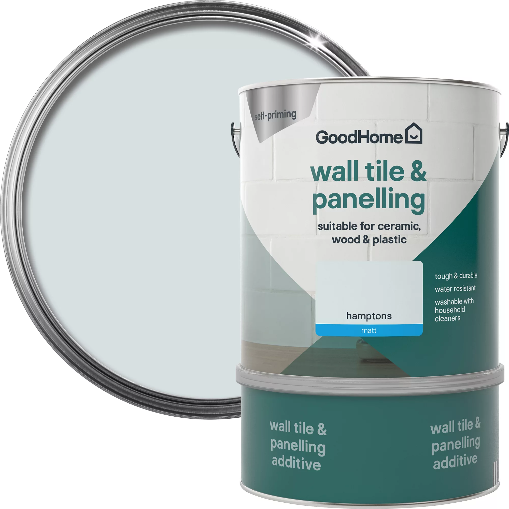 GoodHome Renovation Hamptons Matt Wall Tile & Panelling Paint, 2L 3 GoodHome Renovation Hamptons Matt Wall Tile & Panelling Paint, 2L