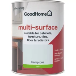 GoodHome Renovation Hamptons Satinwood Multi-surface Paint, 750ml -Trade Points goodhome renovation hamptons satinwood multi surface paint 750ml5059340288062 02c