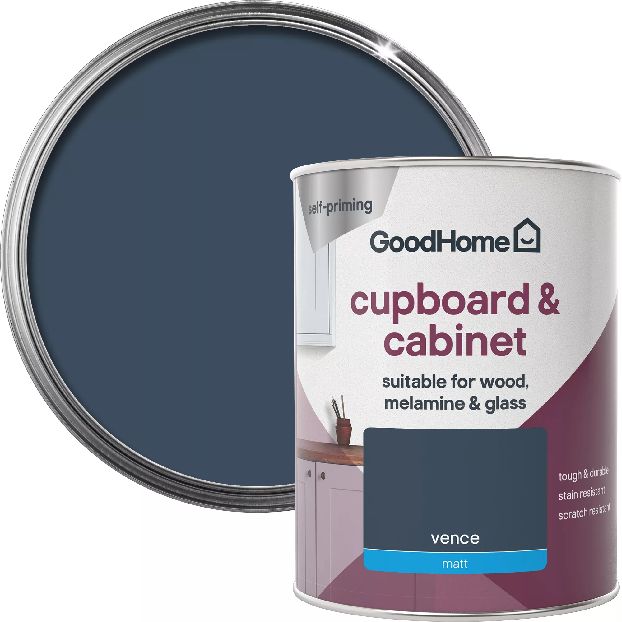 GoodHome Renovation Vence Matt Cupboard & Cabinet Paint, 750ml 3 GoodHome Renovation Vence Matt Cupboard & Cabinet Paint, 750ml