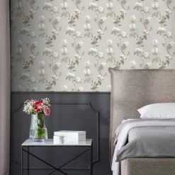GoodHome Rubin Dark Grey Floral Textured Wallpaper -Trade Points goodhome rubin dark grey floral textured wallpaper5059340410746 01i