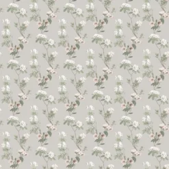 GoodHome Rubin Dark Grey Floral Textured Wallpaper
