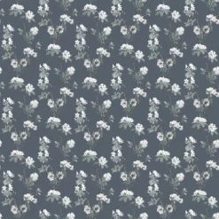 GoodHome Rubin Light Grey Floral Textured Wallpaper