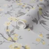 GoodHome Sandridge Grey & Yellow Floral Metallic Effect Smooth Wallpaper 1 GoodHome Sandridge Grey & Yellow Floral Metallic Effect Smooth Wallpaper -Trade Points goodhome sandridge grey yellow floral metallic effect smooth wallpaper5059340433455 01c