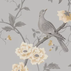 GoodHome Sandridge Grey & Yellow Floral Metallic Effect Smooth Wallpaper 10 GoodHome Sandridge Grey & Yellow Floral Metallic Effect Smooth Wallpaper -Trade Points goodhome sandridge grey yellow floral metallic effect smooth wallpaper5059340433455 37c