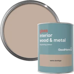 GoodHome Santo Domingo Gloss Metal & Wood Paint, 750ml