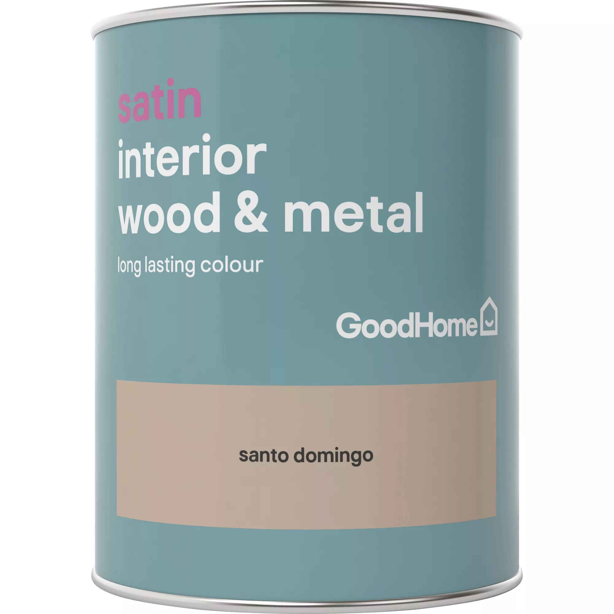 GoodHome Santo Domingo Satin Metal & Wood Paint, 750ml 4 GoodHome Santo Domingo Satin Metal & Wood Paint, 750ml - Image 2