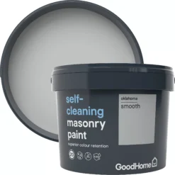 GoodHome Self-cleaning Oklahoma Smooth Matt Masonry Paint, 10L