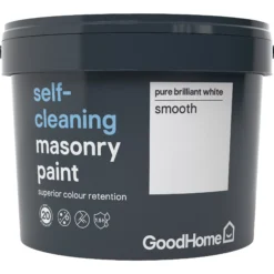 GoodHome Self-cleaning Pure Brilliant White Smooth Matt Masonry Paint, 10L 13 GoodHome Self-cleaning Pure Brilliant White Smooth Matt Masonry Paint, 10L -Trade Points goodhome self cleaning pure brilliant white smooth matt masonry paint 10l3663602521921 08c bq