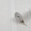 GoodHome Solfia White Striped Glitter Effect Textured Wallpaper